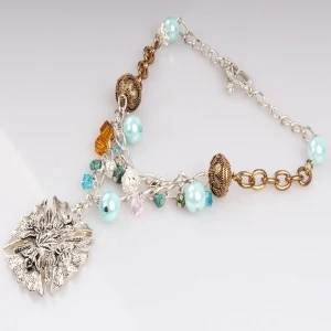 2014 fashion bead animal pendant choker necklace N90403