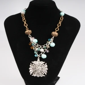 2014 fashion bead animal pendant choker necklace N90403