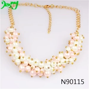 Китай 2014 indian pink world imitation faux pearl jewelry set N90115 производителя