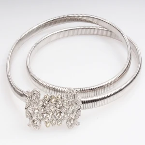 2014 women wide elastic crystal wedding dress belt BT60008