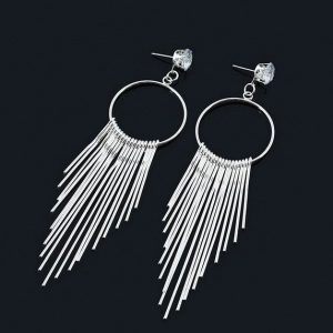 2017 women new designs gold jhumka earring long tassel earring