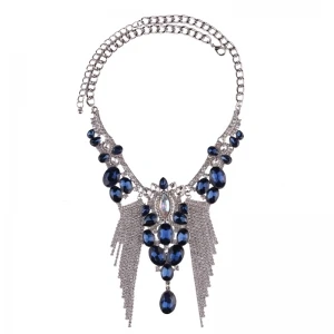 2018 Fashion Crystal Necklace Statement New Rhinestone Choker Necklace Women Wedding Jewelry