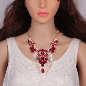 2018 Fashion Crystal Necklace Statement New Rhinestone Choker Necklace Women Wedding Jewelry