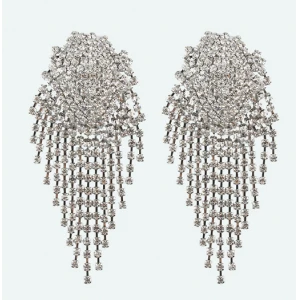 2018 Hot Famous-brand Fashion Bead Tassel Earrings Gold Plated Rhinestone Earrings for women Wedding party Jewelry