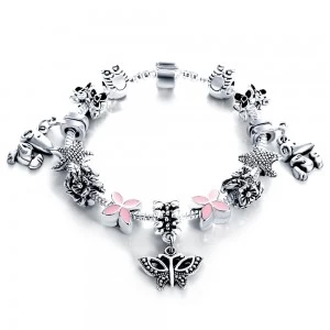 China 2018 Jewellery European Style Charm Bracelets For Women Antique Silver Multi Design Metal Bead DIY Jewelry Hersteller