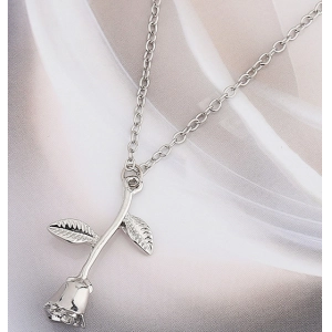 2018 Valentines Gift Fashion Newest Rose Flower Design Gold Necklace Supplier China