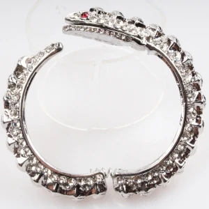 925 italian silver crystal sex snake bangle bracelet B10152