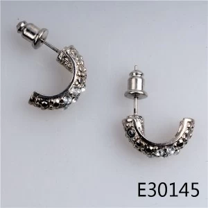 Китай 925 sterling silver crystal stud horn earrings designs E30145 производителя