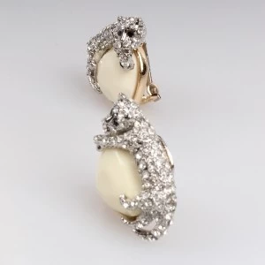 الصين Animal sex with ladies cute heart rhodium earring E30091 الصانع