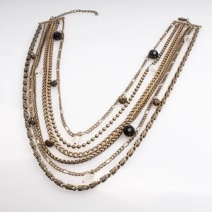 China Antique Gold Multi Type Layered Chains Necklace fabricante