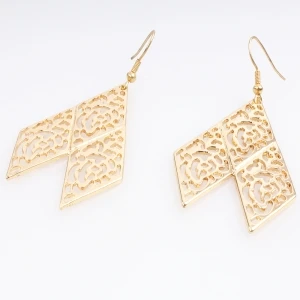 Antique indian gold old model 2014 flower earrings designs E30085