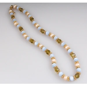 Beads For Jewelry Making Fashion Necklace Match with Clothes for Girls Mutli Color Bead Necklace