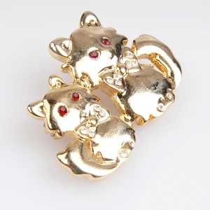 Brooches for jackets invitation garment cats pin brooch P80020