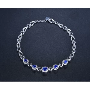 Китай China Manufacturer 18K White Gold Sapphire Diamonds Bracelet for Woman производителя