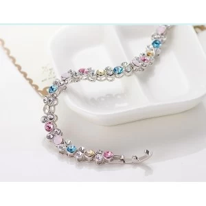 China China OEM fashion jewelry factory private label 925 sterling silver / brass bead Austrian crystal charm bracelet Hersteller
