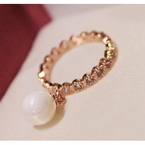China Supplier Pearl Copper Alloy Rings Design For Women Christmas Gift