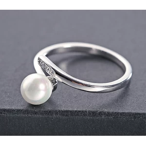 중국 China Supplier elegant simple single pearl ring deisigns for ladies 제조업체