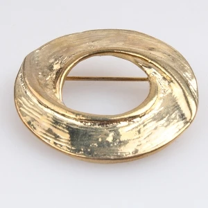 Circle brooches for dresses gold custom mens pin brooch P80010