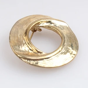 Circle brooches for dresses gold custom mens pin brooch P80010