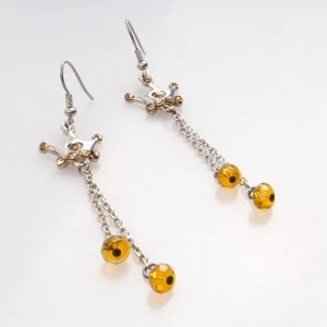 Crystal chandelier egyptian crown shaped chain earrings designs E30099