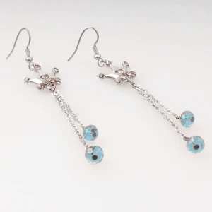 Crystal chandelier egyptian crown shaped chain earrings designs E30099