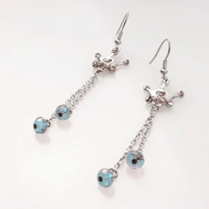 Crystal chandelier egyptian crown shaped chain earrings designs E30099