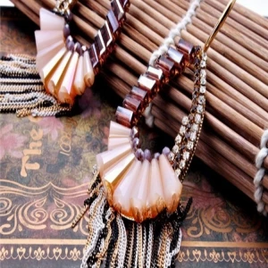 أقراط الكريستال الطويلة مزاجه الإكسسوارات الأزياء الكورية الأقراط