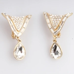 Crystal fashion zircon stud earrings designs clip on earrings E30086