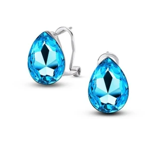 الكريستال المجوهرات بالجملة الاوروبيه والامريكيه الغلاف الجوي الكريستال الأقراط المياه قطرات الماس الحقيقي الأقراط