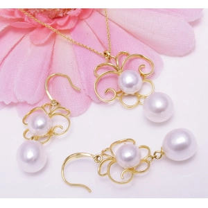 Curtain jewelry manufacturer silver gold plated pearl jewelry sets for woman