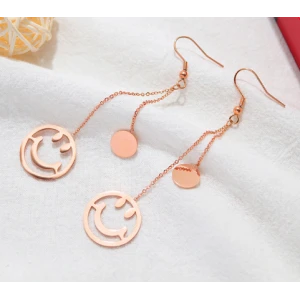 Custom Stainless Steel Women Rose Gold Emoji Earring Manufacturer