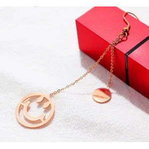 Custom Stainless Steel Women Rose Gold Emoji Earring Manufacturer