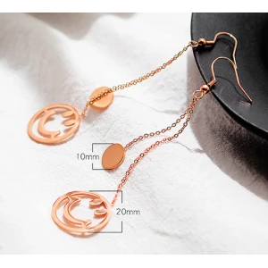 Custom Stainless Steel Women Rose Gold Emoji Earring Manufacturer