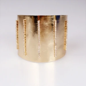 Custom design high quality copper gold plated fashion latest design bangle womens bracelets America jewellery online