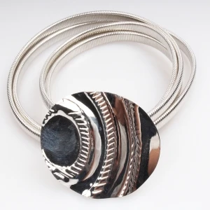 Custom elastic fashion woman man silver plated belts belt BT60042