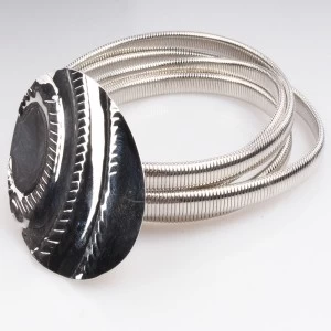 China Custom elastic fashion woman man silver plated belts belt BT60042 Hersteller