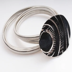 Custom elastic fashion woman man silver plated belts belt BT60042