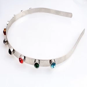 China Custom yoga color crystal indian metal gold hair headband H50020 Hersteller