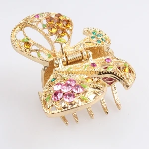 Cute japanese crystal butterfly for the wedding hair accessories H50009