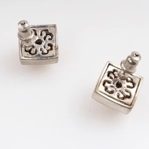 الصين Designs men women square gold silver statement earrings E30186 الصانع