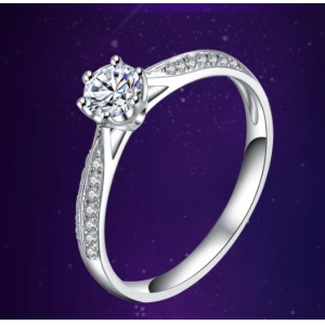 Diamond 18K White Gold Ring for Woman