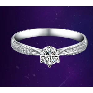 Diamond 18K White Gold Ring for Woman
