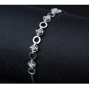 Diamond White Gold 18K Woman Bracelet Manufacturer in China