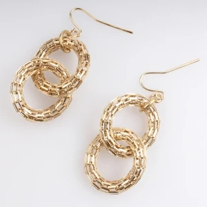 Double hole from china indian gold earrings earring E30159