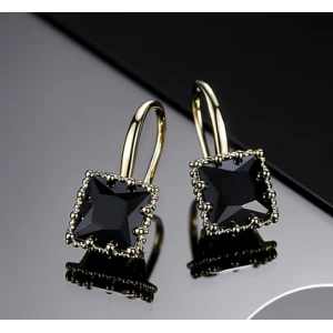 Çin Factory Price Geometry 18k Gold Plating Cerkonier Earrings Manufacturer in China üretici firma