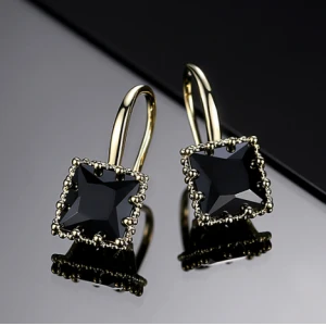 Factory Price Geometry 18k Gold Plating Cerkonier Earrings Manufacturer in China