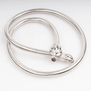 Fancy chain ladies rhinestone dressy western braided dress belt BT60060