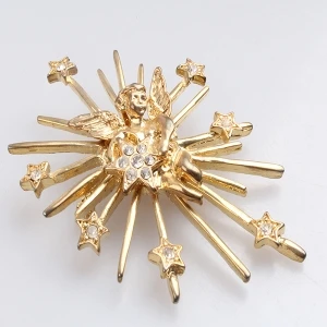 Fancy pin modern star Cupid s love wedding bouquet brooch P80003