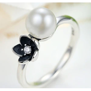 Fashion 925 Silver Pearl Ring New Design Rings Silver Jewelry Shenzhen Manufacturer