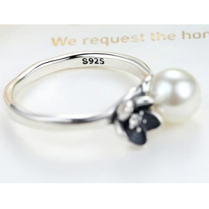 Fashion 925 Silver Pearl Ring New Design Rings Silver Jewelry Shenzhen Manufacturer
